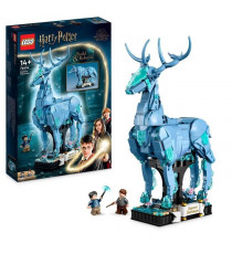 LEGO Harry Potter 76414 Expecto Patronum, Maquette 2-en-1 avec Figurines Animales Cerf et Loup