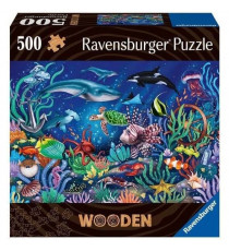 Puzzle en bois - Rectangulaire - 500 pcs - Monde marin coloré - Adulte - 00017515