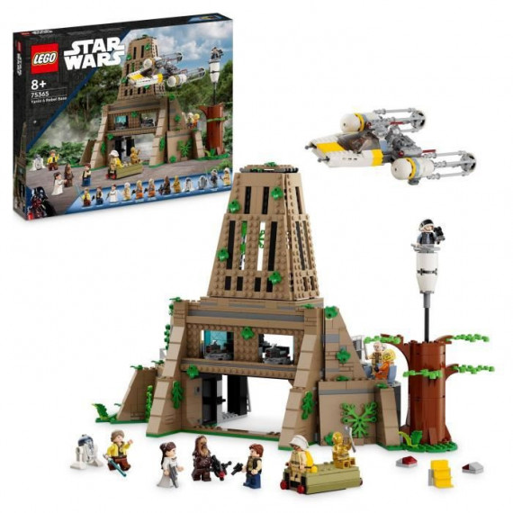 LEGO Star Wars 75365 La Base Rebelle de Yavin 4, Jouet avec 10 Minifigurines dont Luke Skywalker, la Princesse Leia