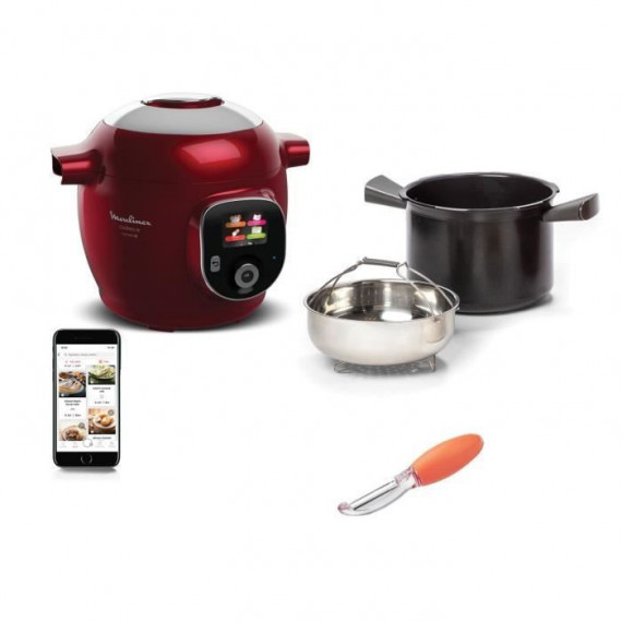MOULINEX Cookeo Connect Multicuiseur intelligent, 6L, Haute pression, 200 recettes intégrées, Bluetooth, Application dédiée Y…