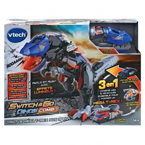 VTECH SWITCH & GO COMBO - TRIO, LE MEGA T-REX SOS (3 EN 1)