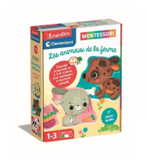 Clementoni - Jeu Educatif les animaux de la ferme - Montessori - 1 a 3 ans - Fabriqué en Italie