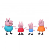 Peppa Pig, Peppa a l'aventure, Peppa et sa famille, pack de 4 figurines, des 3 ans