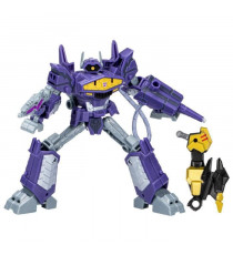 Transformers EarthSpark, figurine Shockwave classe Deluxe de 12,5 cm, jouet robot pour enfants, a partir de 6 ans