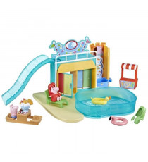 Peppa Pig Le parc aquatique de Peppa, coffret avec 2 figurines et 15 accessoires, jouet pour enfants, des 3 ans