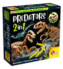 Génius Science - jeu scientifique - Predators 2 en 1 - a creuser et a construire - LISCIANI