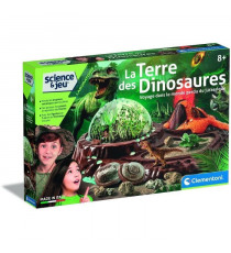 Clementoni - Sciences et jeu - Le monde des dinosaures - Terrarium a créer + 3 figurines dinosaures - Fabriqué en Italie