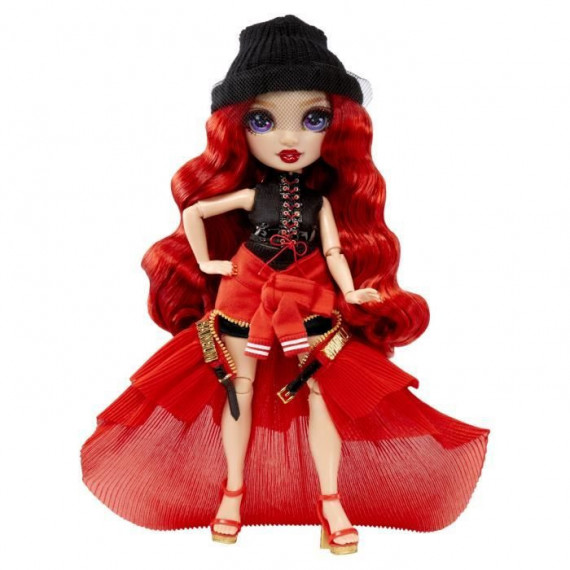 Rainbow High Tentpole PR Theme Doll - RED - 1 robe de Gala et 1 tenue decontractée + accessoires et carnet de croquis
