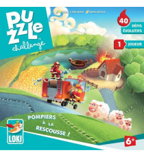 PUZZLE CHALLENGE : POMPIERS A LA RESCOUSSE - Jeu de société - Casse tete - Des 6 ans - LOKI - 70042