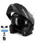 Casque modulable INTERCOM S550 Double Ecran + Pinlock - Noir mat - Taille XL - Bluetooth intégré
