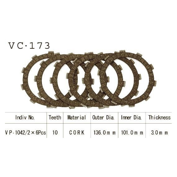 Kit Disques d'Embrayage Garnis Nsr125 R 1990/2002