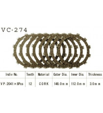 Kit Disques d'Embrayage Garnis Xj 600 N/S Diversion 1992/2002