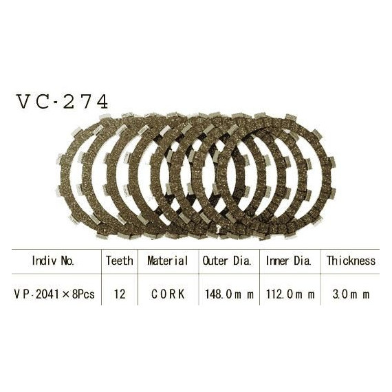 Kit Disques d'Embrayage Garnis Xj 600 N/S Diversion 1992/2002