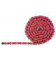 Chaine en Pas 420 - Hyper Renf/Ss Joints Toriques/Attache Rapide - 136 Maillons - Rouge Fluo