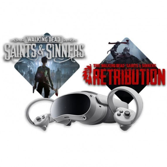 Casque réalité virtuelle PICO 4 - 128 Go - Blanc + Bundle Jeux Walking Dead