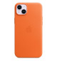 Coque en cuir pour iPhone 14 Plus - Orange