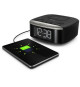 Philips Audio Radio Réveil, TAR7606/10 - Charge induction - Port USB - Bluetooth - Radio FM - Grand Écran Lisible - Noir