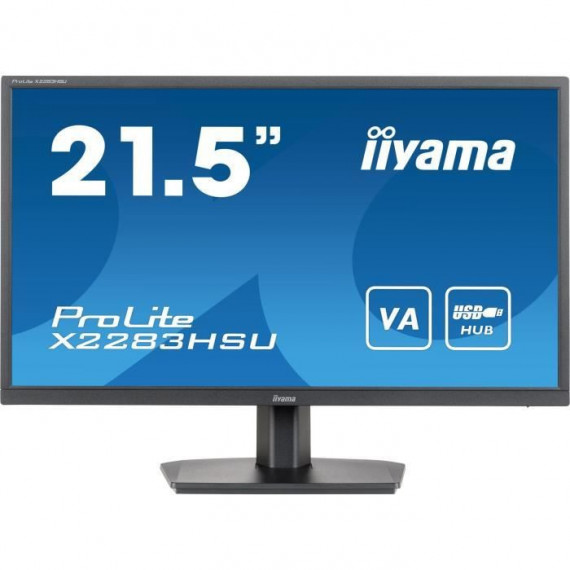 Ecran PC - IIYAMA Prolite X2283HSU-B1 - 21.5 FHD - Dalle VA - 1 ms - 75Hz - HDMI  / DisplayPort / USB - Freesync