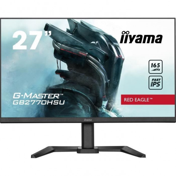 Ecran PC Gamer - IIYAMA G-Master Red Eagle GB2770HSU-B5 - 27 FHD - Dalle Fast IPS - 0.8 ms - 165Hz - HDMI / DP - AMD FreeSync…