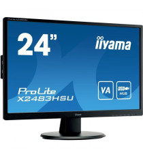 Ecran PC - IIYAMA ProLite X2483HSU-B5 - 24 FHD - Dalle VA - 4 ms - 75Hz - HDMI  / DisplayPort / USB