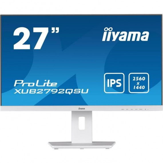 Ecran PC - IIYAMA Prolite XUB2792QSU-W5 - 27 WQHD - Dalle IPS - 5 ms - 75Hz - HDMI  / DisplayPort / DVI / USB - Pied réglable