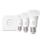 Philips Hue White and Color Ambiance, Kit de démarrage 3 ampoules E27, 75W, Bluetooth, fonctionne avec Alexa, Google et Homekit