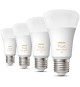 Philips Hue White Ambiance, ampoule LED connectée E27, équivalent 60W, 800 lumen, Pack de 4, compatible Bluetooth