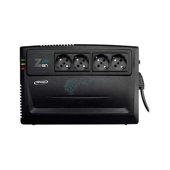 INFOSEC Zen Live 800 Onduleur Line Interactive 800 VA 4 Prises FR/SCHUKO - 66083