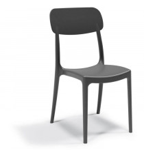 Lot de 4 chaises de jardin CALIPSO ARETA - 53 x 46 x H 88 cm - Noir