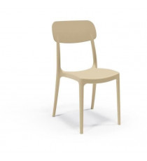 Lot de 4 chaises de jardin CALIPSO ARETA - 53 x 46 x H 88 cm - Sable