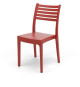 Lot de 4 chaises de jardin OLIMPIA ARETA - 52 x 46 x H 86 cm - Rouge