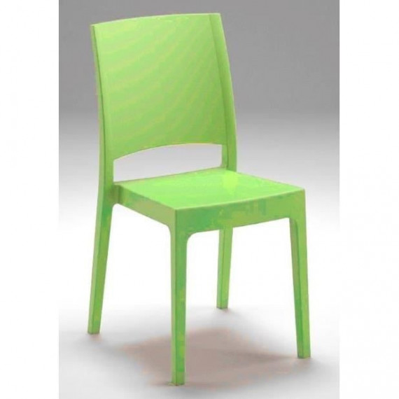 Lot de 4 chaises de jardin FLORA ARETA - 52 x 46 x H 86 cm - Vert anis