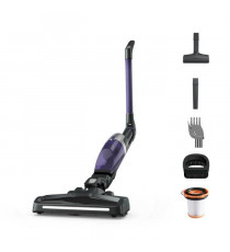 ROWENTA Aspirateur balai sans fil, Tube flexible, Compact, Tous types de surface, Autonomie 40 min, X-Trem, Noir/violet RH1238WO