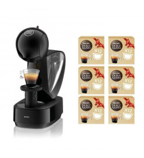 KRUPS Nescafé Dolce Gusto Infinissima YY5056FD Noir + 6 boites de café bio, Offre antigaspillage