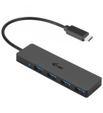 USB-C HUB I-TEC avec 4 Ports USB 3.0 avec Câble Intégré 20cm