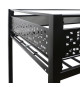Lit mezzanine avec bureau EDI - 90 x 190 cm - Noir - Structure en métal époxy - Sommier inclus