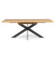 Table a manger extensible RAVEN en chene et métal noir - L 160/200 x P 90 x H 76 cm