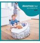 BABYMOOV Doomoo Nid - Transat bébé - Pouf Evolutif & Multifonctions des la Naissance - Flower Argent