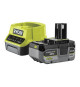 1 batterie lithium+ 18V - 4,0 Ah compacte et 1 chargeur rapide 2,0 A