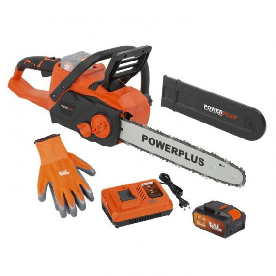 Tronçonneuse a batterie Dual Power  POWDPGSET33 - 40 V,Guide de 350 mm, Batterie et chargeur inclus