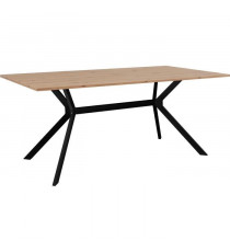 Table a manger extensible ONEX - Chene artisan et noir - 180 x 90 x 75 cm - Jusqu'a 10 personnes