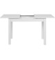 Table Extensible Mora - 1 allonge de 40 cm inclue - 110 / 150 x 75 x 70 cm - Coloris blanc