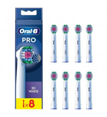 Brossettes ORAL-B - pack de 8 brossettes - 3D White