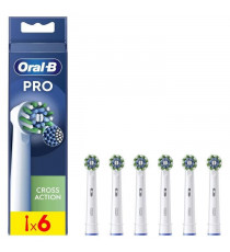 Brossette ORAL-B - Cross Action - pour brosse a dent électrique - pack de 6