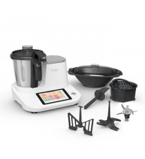 MOULINEX Robot cuiseur avec balance cuisine, 1400 W, 3.6 L, 32 fonctions, 10 programmes, Ecran numérique, Click & Cook HF506110