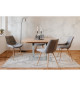 ORLANDO Table a manger a rallonge - Style contemporain - Décor chene artisan et alu - L 120-200 x P 80 x H 75 cm