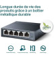 Switch Ethernet Gigabit - TP-LINK - 10/100/1000 Mbps - 5 ports RJ45 metallique - Switch RJ45 - TL-SG105