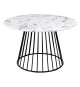 Table a manger - Placage marbre Noir - L 120 x P 120 x H 75 cm- MODA