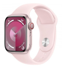 Apple Watch Series 9 GPS + Cellular - 41mm - Boîtier Pink Aluminium - Bracelet Light Pink Sport Band - M/L