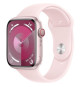 Apple Watch Series 9 GPS - 45mm - Boîtier Pink Aluminium - Bracelet Light Pink Sport Band - S/M